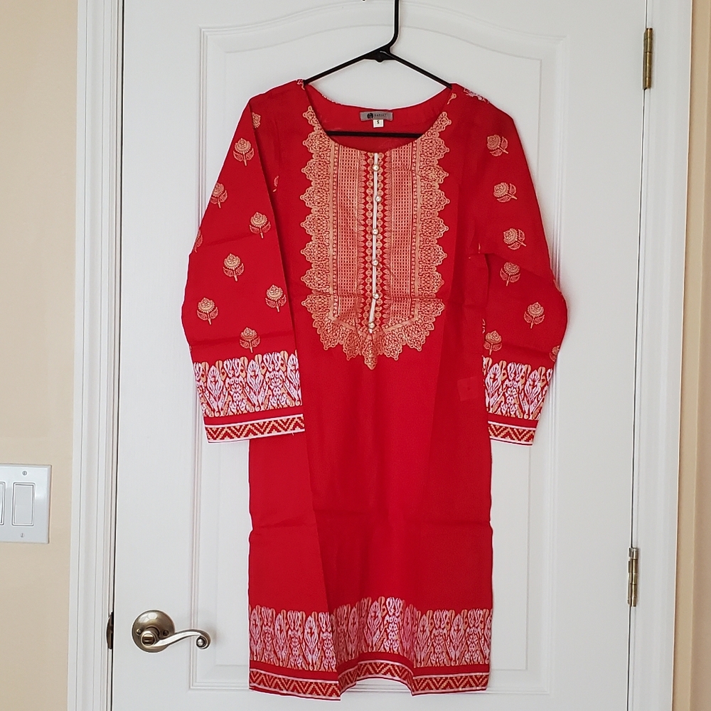 Pakistani 1 piece screen print kameez/Kurta FINAL PRICE - Picture 5 of 9